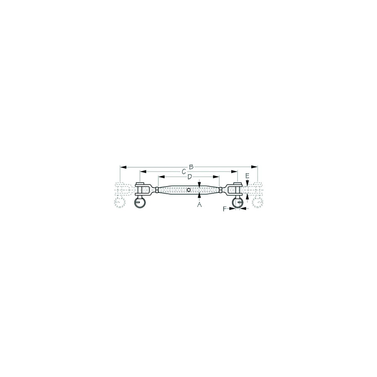 Sea-Dog 185106 Jaw & Jaw Turnbuckle Default Title -Modern Boat Sales & Service