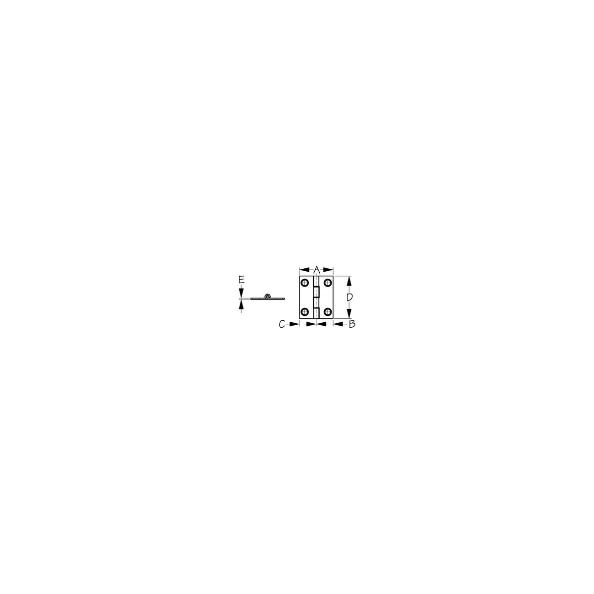 Sea-Dog 2010701 Stainless Butt Hinge, 1-1/4" x 1-1/2" -Modern Boat Sales & Service