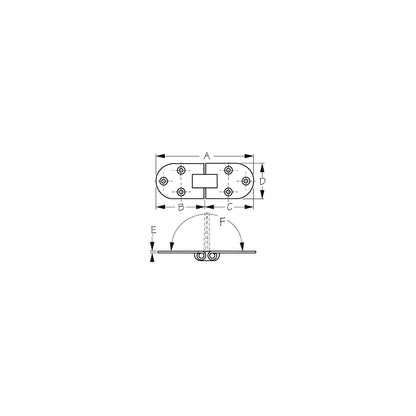 Sea-Dog 2015511 Stainless Flush 2-Pin Hinge -Modern Boat Sales & Service