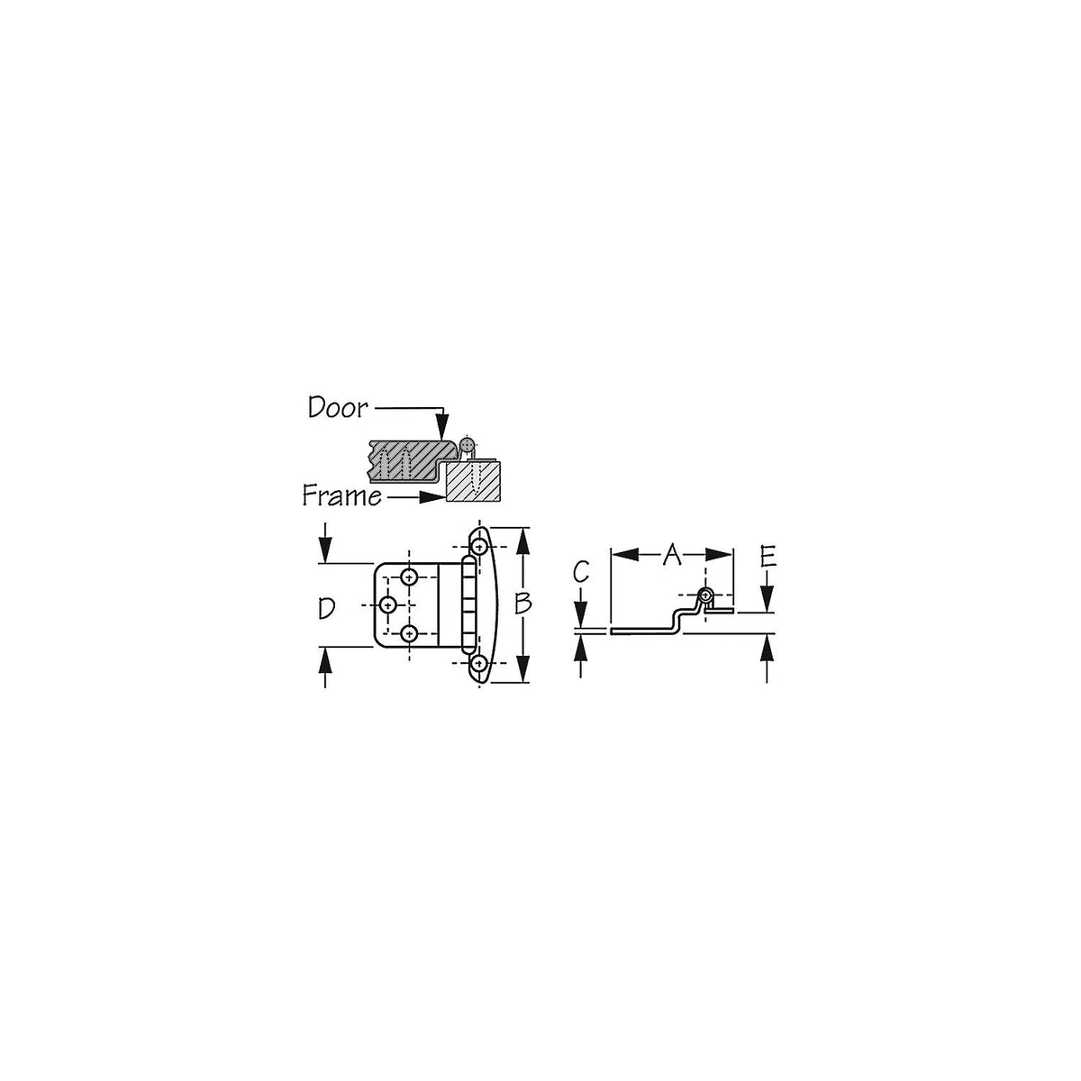 Sea-Dog 2019141 Semi-Concealed Stainless Hinges, Pr. Default Title -Modern Boat Sales & Service