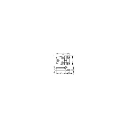 SeaDog 2053501 Offset Door Hinge, 316 Stainless, 2-1/8" x 1-1/2" -Modern Boat Sales & Service