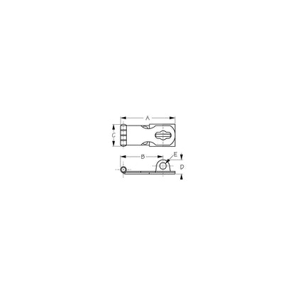 Sea-Dog 2211241 Stainless Steel Safety Hasp, 3-11/16" Default Title -Modern Boat Sales & Service