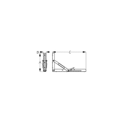 SeaDog 221355 Heavy-Duty Folding Table Support Brackets, 1 pr. Default Title -Modern Boat Sales & Service
