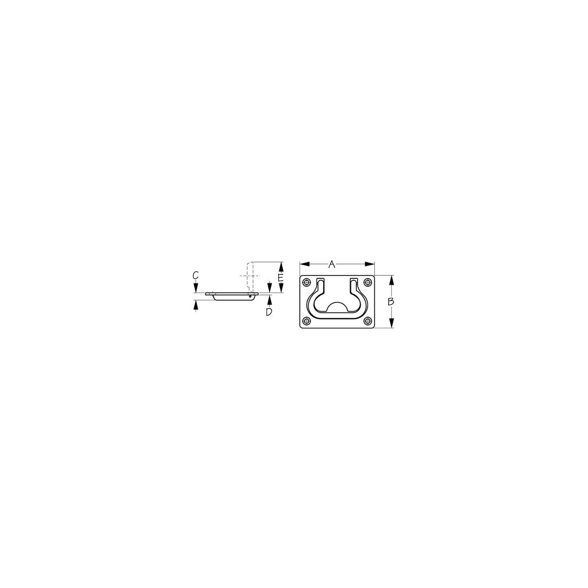 Sea-Dog 2218601 Flush Hatch Pull -Modern Boat Sales & Service