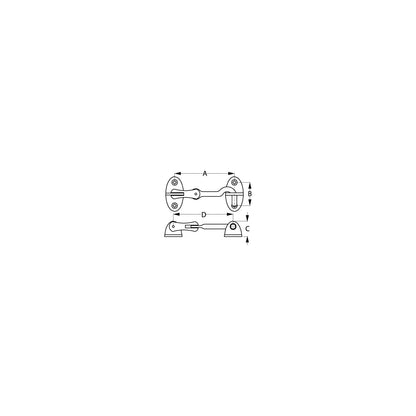 SeaDog 222090 Gooseneck Hook & Swivel, Chrome/Brass, 5-5/8" Default Title -Modern Boat Sales & Service