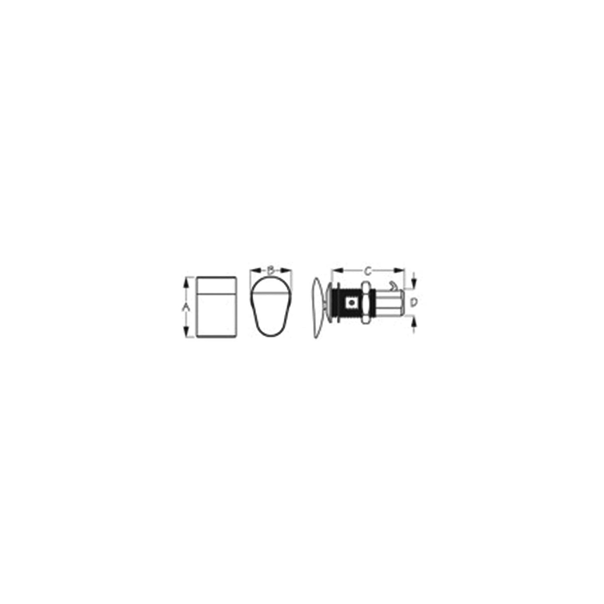 Seadog 225420-1 Push Button Cabinet Latch, Rectangular Default Title -Modern Boat Sales & Service