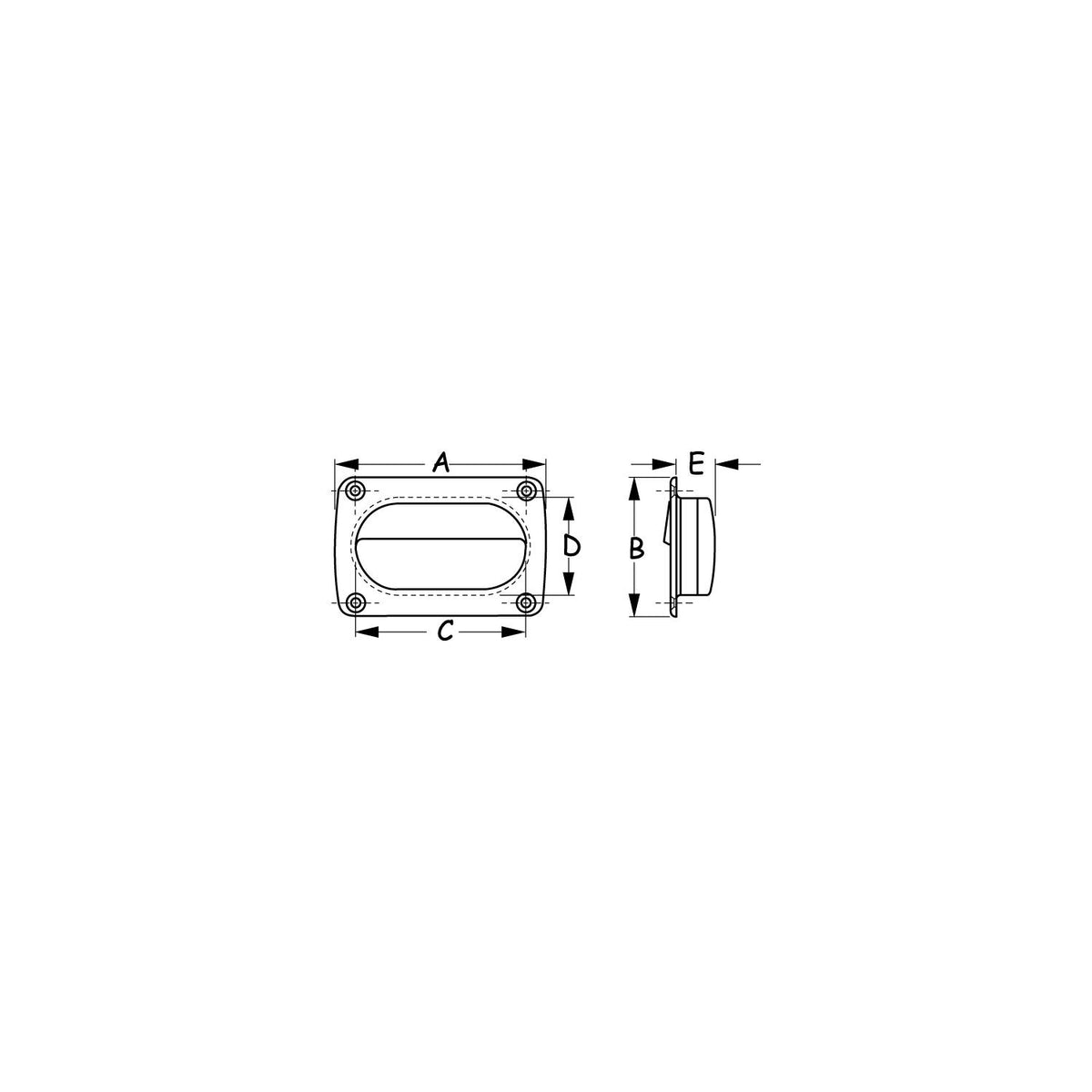 Flush Pull, Gray -Modern Boat Sales & Service