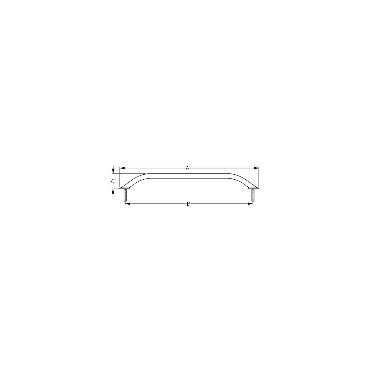 SeaDog 2542181 Stud Mount Flanged Grab Rail, Stainless, 19-3/8" Default Title -Modern Boat Sales & Service