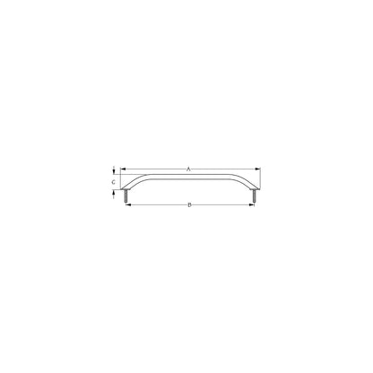 SeaDog 2542181 Stud Mount Flanged Grab Rail, Stainless, 19-3/8" Default Title -Modern Boat Sales & Service