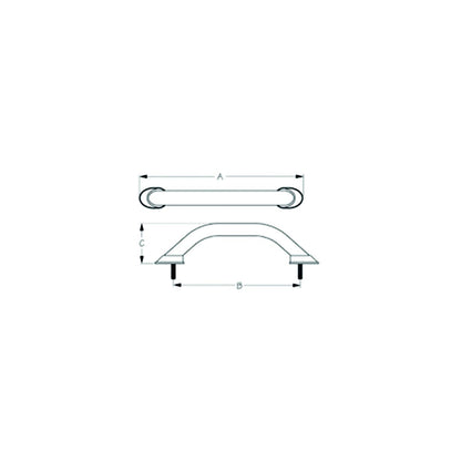 SeaDog LED 12V Stud Mount Hand Rail | (6) Blue LED's | Formed 304 Stainless | 5/16" Fastener -Modern Boat Sales & Service