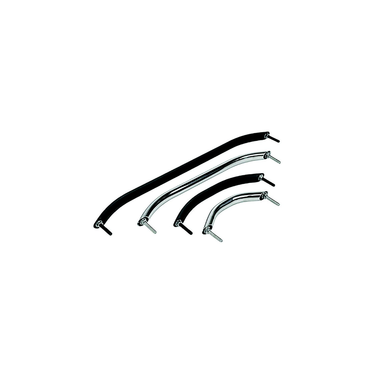 Sea-Dog 2546191 Stud Mount Handrail, Tube: 3/4", A: 24", B: 22-1/2", C: 2", D:1-1/4" Fastener: 5/16"-18 Nut, Black Matte Default Title -Modern Boat Sales & Service