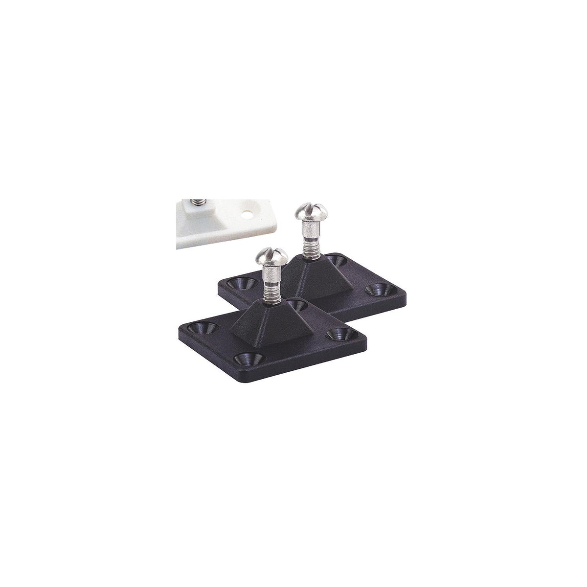 Side Mount Deck Hinge, 4-Hole, Black, Pair -Modern Boat Sales & Service