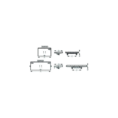 Sea-Dog 3265253 Fillet & Prep Table Round Rail Mount, A: 20", B:12-5/8", C:13-1/2", D:2-3/8", Large, 3/4"-1-1/4" Default Title -Modern Boat Sales & Service