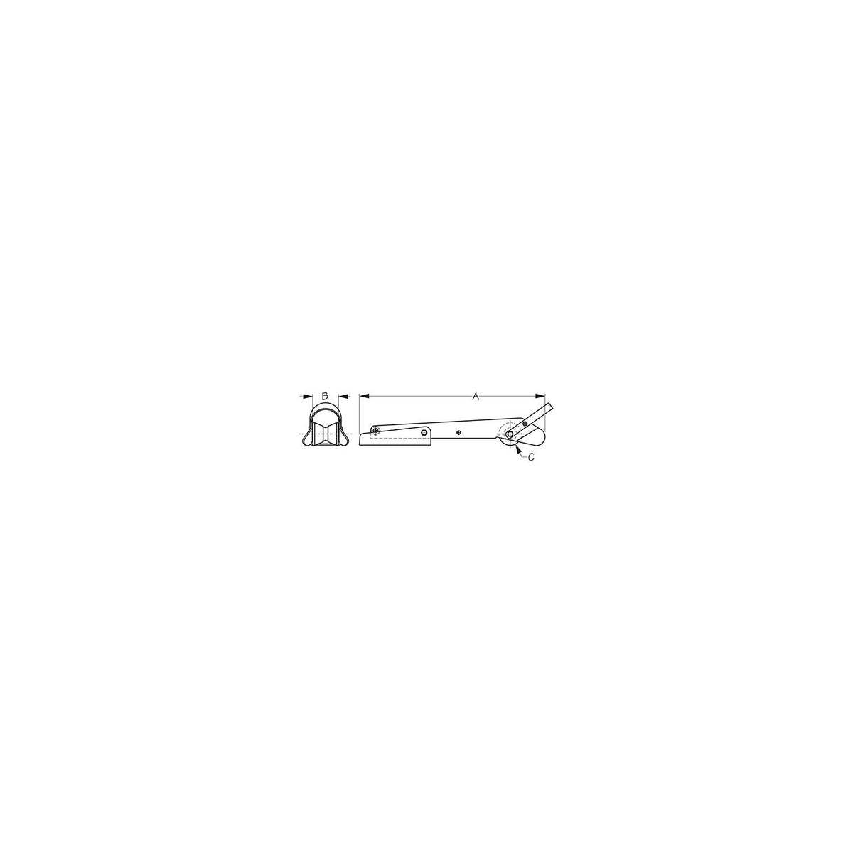 SeaDog 328068 Pivoting Medium Bow Roller | 1-1/2" Max Rope Diameter | 3/8" Bolt Fastener Default Title -Modern Boat Sales & Service