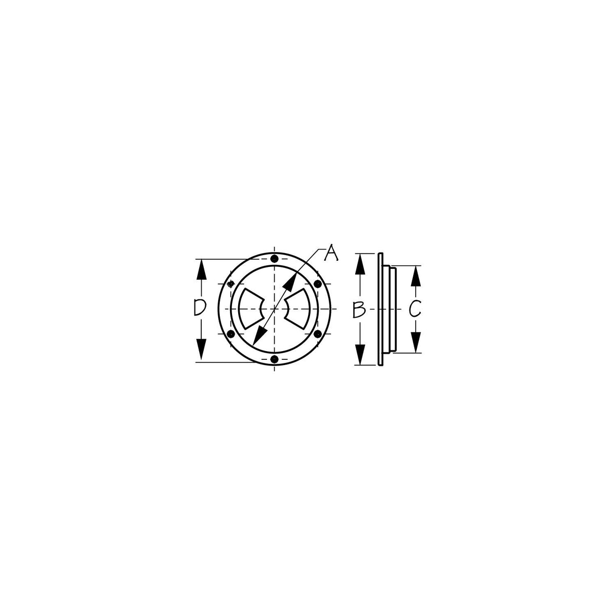 Quarter-Turn Deck Plate w/Internal Collar -Modern Boat Sales & Service