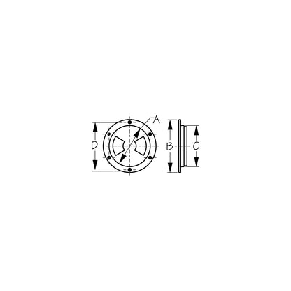 SeaDog Quarter-Turn Deck Plate with Internal Collar | #8 Fastener | White Finish -Modern Boat Sales & Service