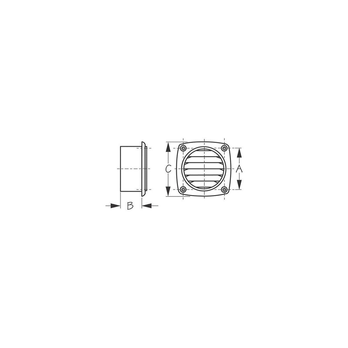 Seadog 337415 Hose Thru Vent, 4" White -Modern Boat Sales & Service