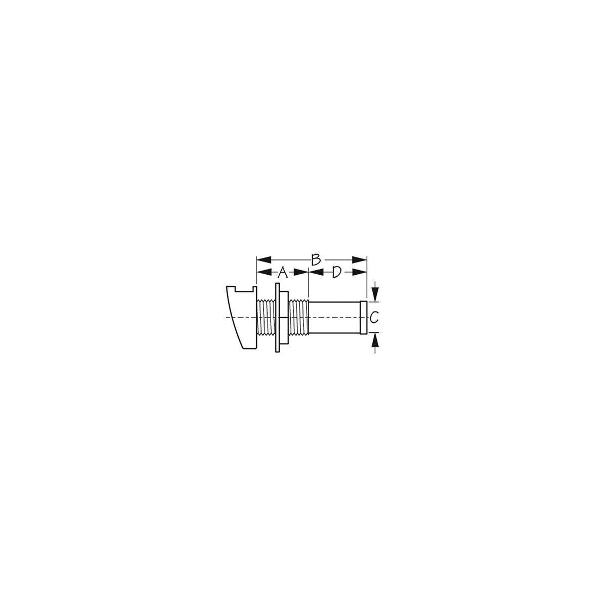 Straight Gas Tank Vent, Black Nylon Default Title -Modern Boat Sales & Service