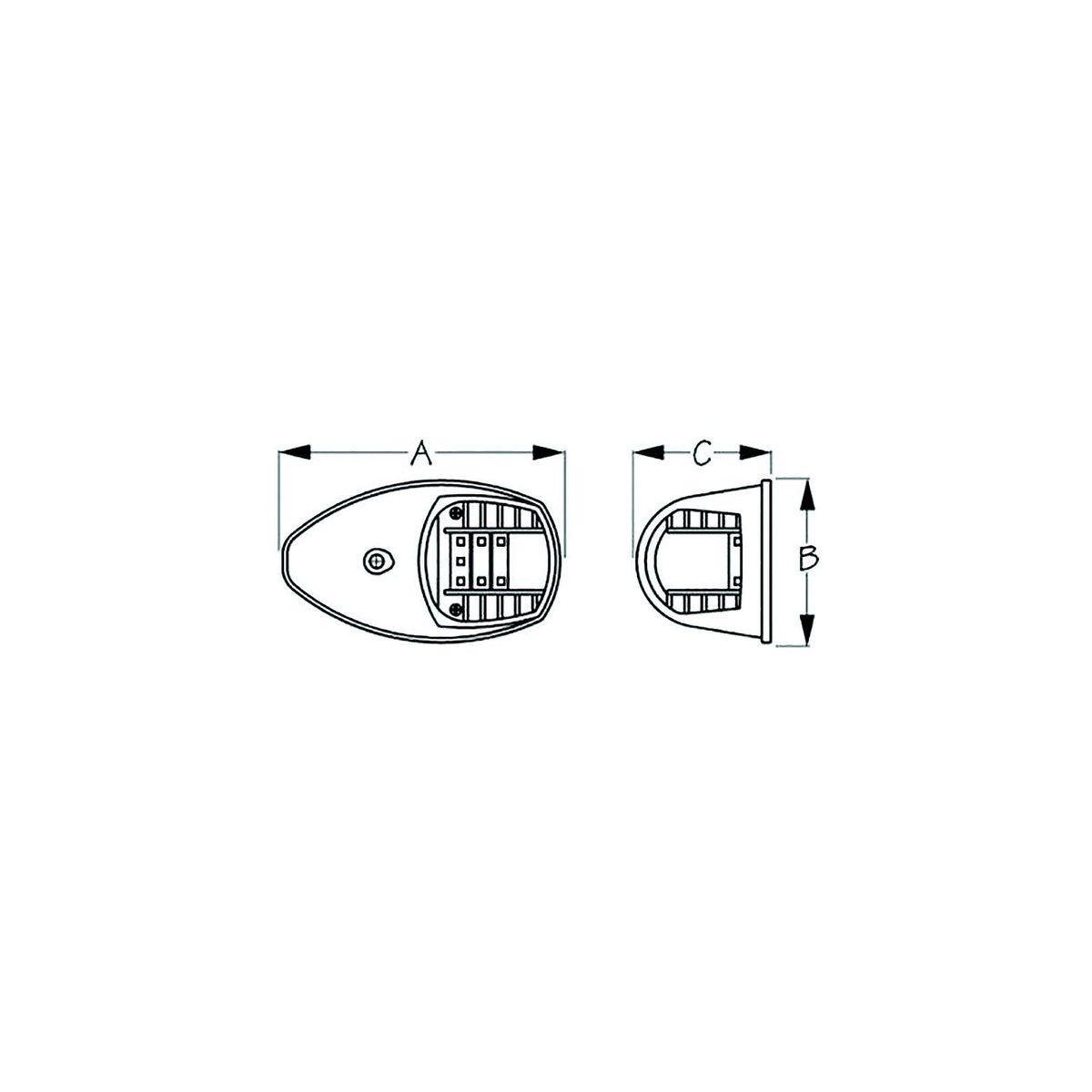 Sea-Dog 4000711 LED Side Mount Lights, A:3-7/8", B:2-1/4", C:1-7/8", 12V, White -Modern Boat Sales & Service