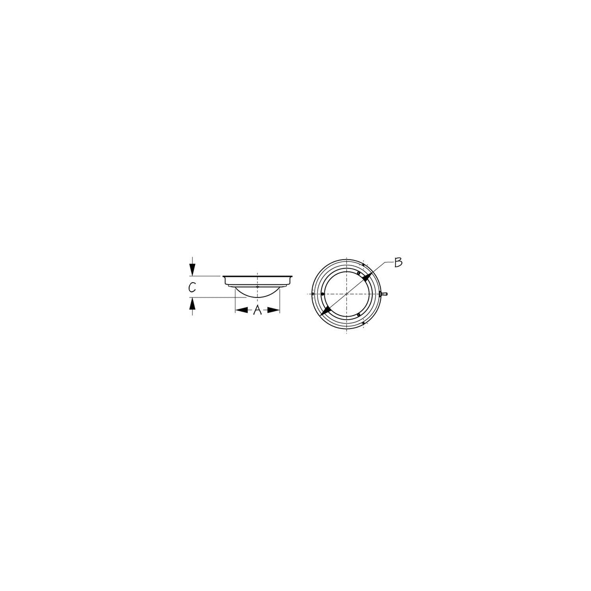 SeaDog 4002001 Stainless Steel Dome Light, 12V with On/Off Switch, 6-3/4" Dia. -Modern Boat Sales & Service