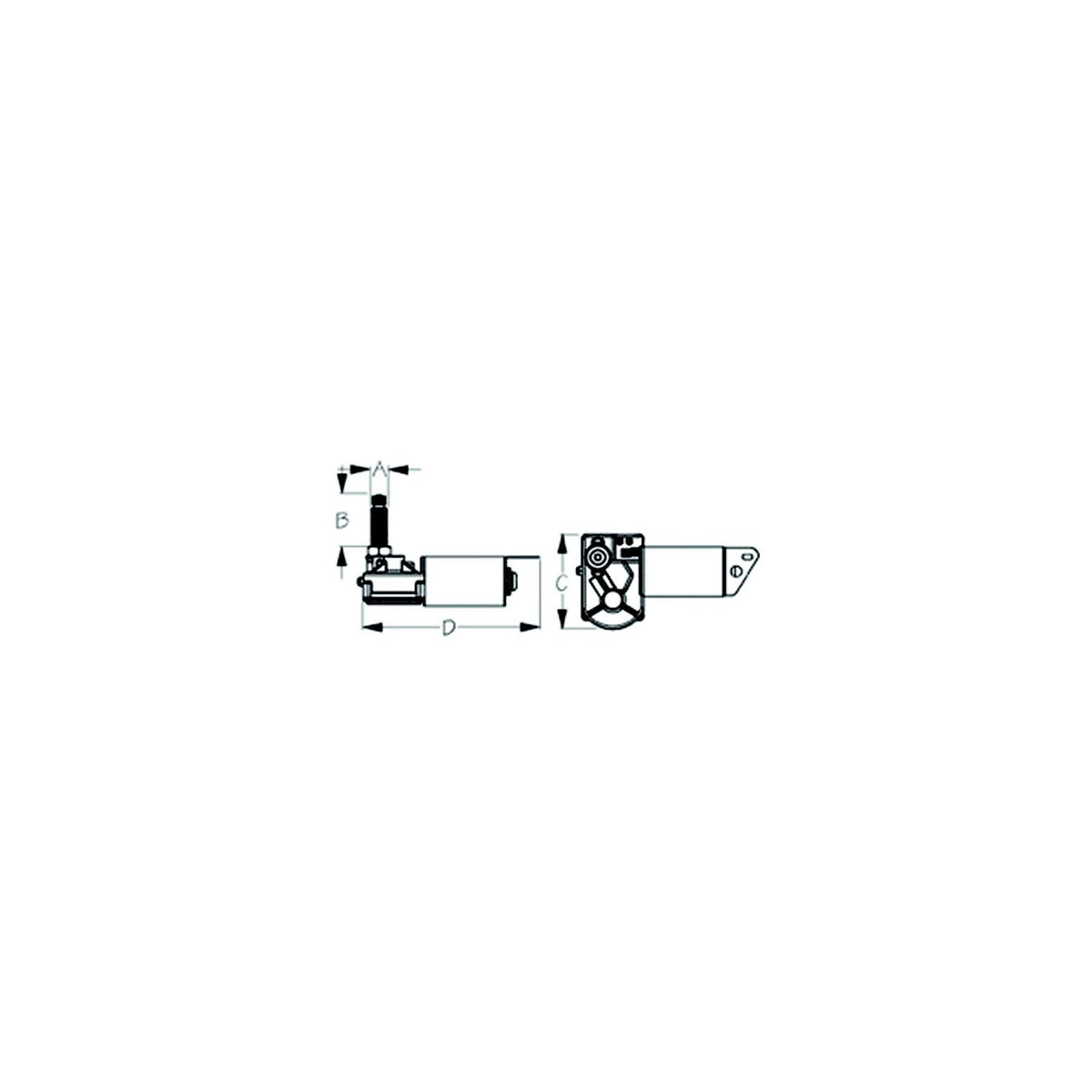 SeaDog Stamped Powder Coated Steel & 304 Stainless 24V MRV Wiper Motor | Black Finish -Modern Boat Sales & Service