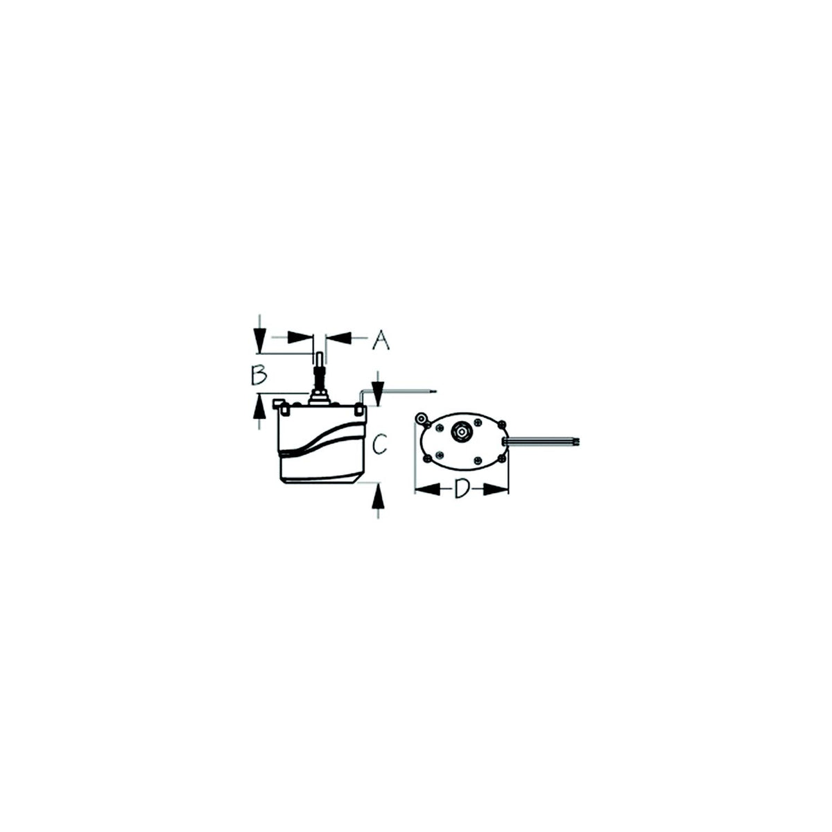 SeaDog Powder Coated Aluminum & Stainless Waterproof Standard 12V Wiper Motor | 2-1/2" Shaft | White Finish Default Title -Modern Boat Sales & Service