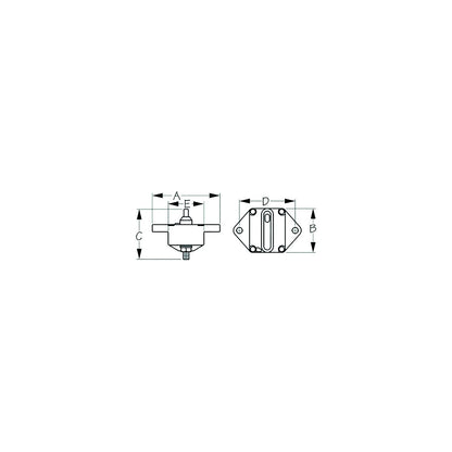 Sea-Dog Hi-Amp Panel Mount Resettable Circuit Breaker 150A, 48 Volts Default Title -Modern Boat Sales & Service