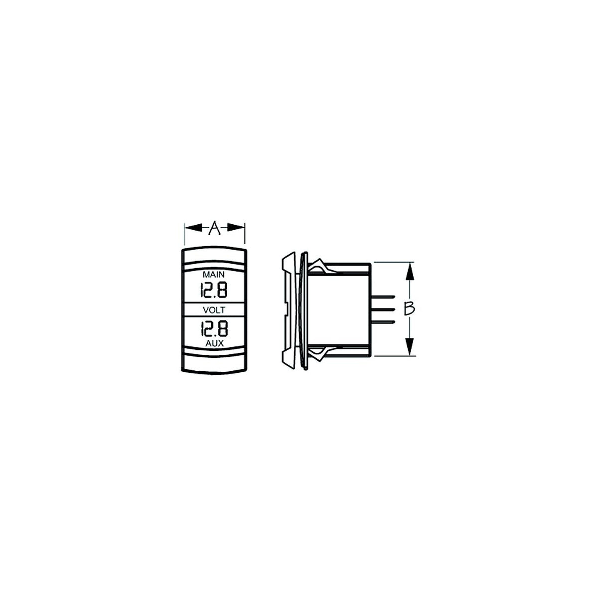 Cobra Dual Voltmeter - Rocker Switch Style Default Title -Modern Boat Sales & Service