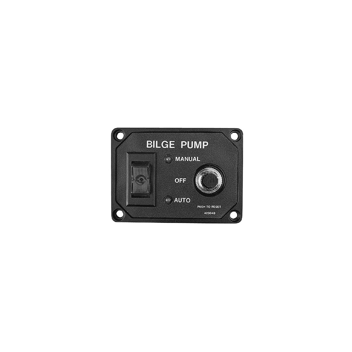 SeaDog 423040 Bilge Pump Panel with Circuit Breaker | 2-3/16" x 3" | #6 Fastener -Modern Boat Sales & Service