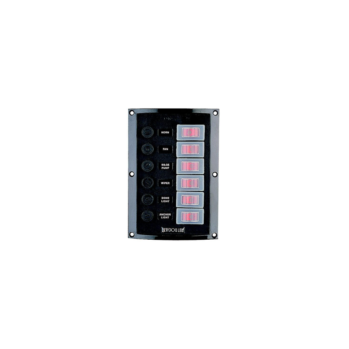 SeaDog 424116 Splash Gard Vertical 6 Gang Rocker Switch Panel, 6-1/2" x 4-1/2" -Modern Boat Sales & Service