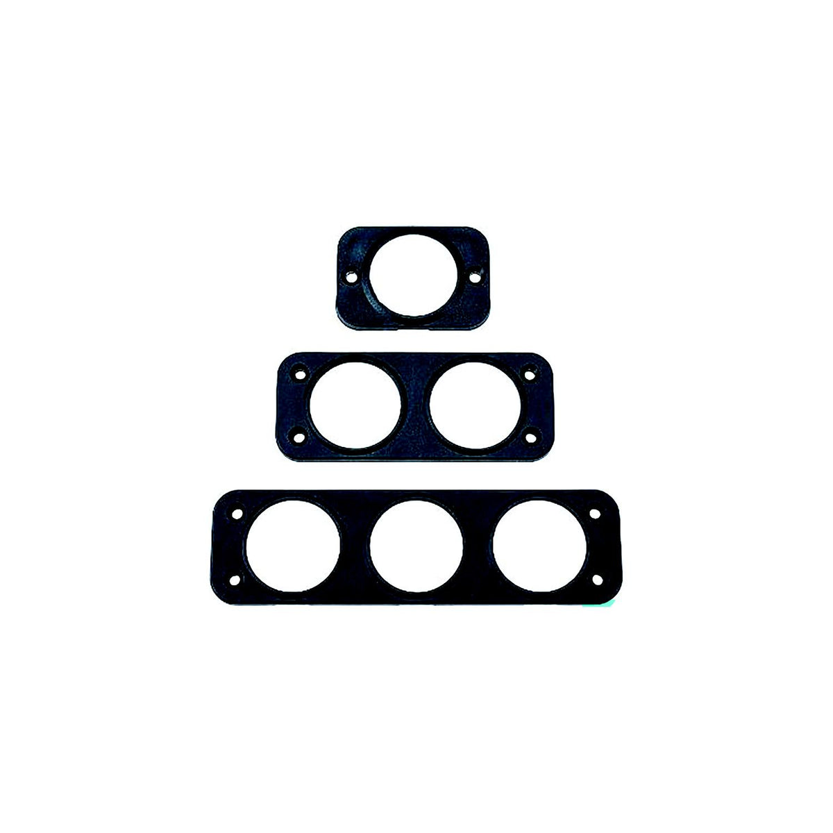 Sea-Dog, 4260331, Back Mount Socket Panel, A: 5-3/16", B: 1", C: 1-1/8", Black, Holes: 3, #8 FH Default Title -Modern Boat Sales & Service