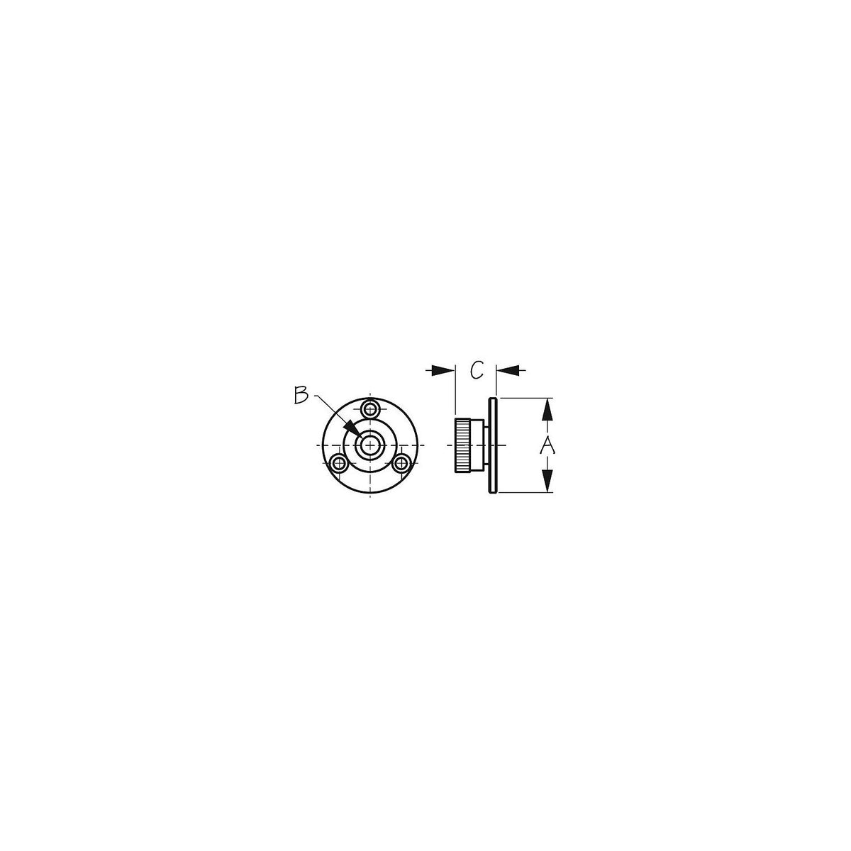 Chrome Brass Cable Outlet, 3/8" Default Title -Modern Boat Sales & Service