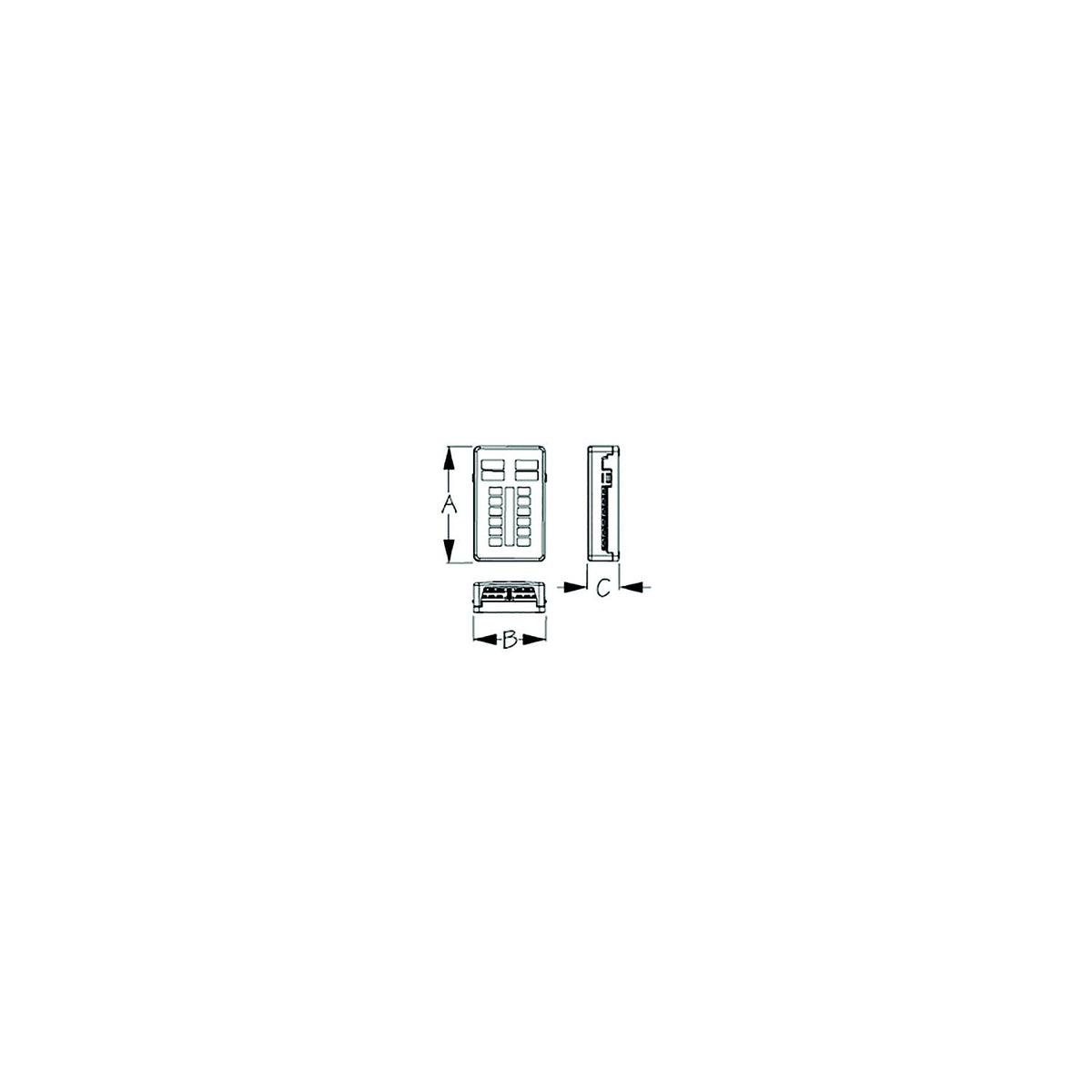 SeaDog 4451881 Fuse Block w/Negative Buss & Led Indicator Lights, 12-Terminals -Modern Boat Sales & Service