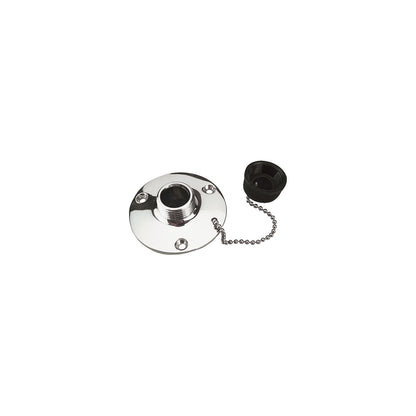 SeaDog 512120 Washdown Water Outlet | #8 Fastener | Brass Chrome Plated | Includes Cap & Chain Default Title -Modern Boat Sales & Service