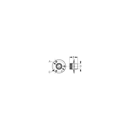 SeaDog 512120 Washdown Water Outlet | #8 Fastener | Brass Chrome Plated | Includes Cap & Chain -Modern Boat Sales & Service
