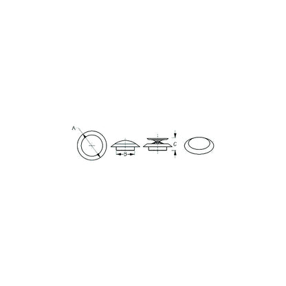 Sea-Dog 5173971 Pop-Up Sink Stopper, A: 2-7/16" , B:1-1/2", C:1", Large , Weight: 0.2" Default Title -Modern Boat Sales & Service