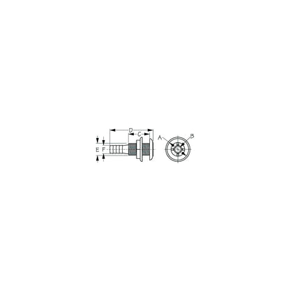 Thru-Hull Fitting 1 1/8" -- -Modern Boat Sales & Service