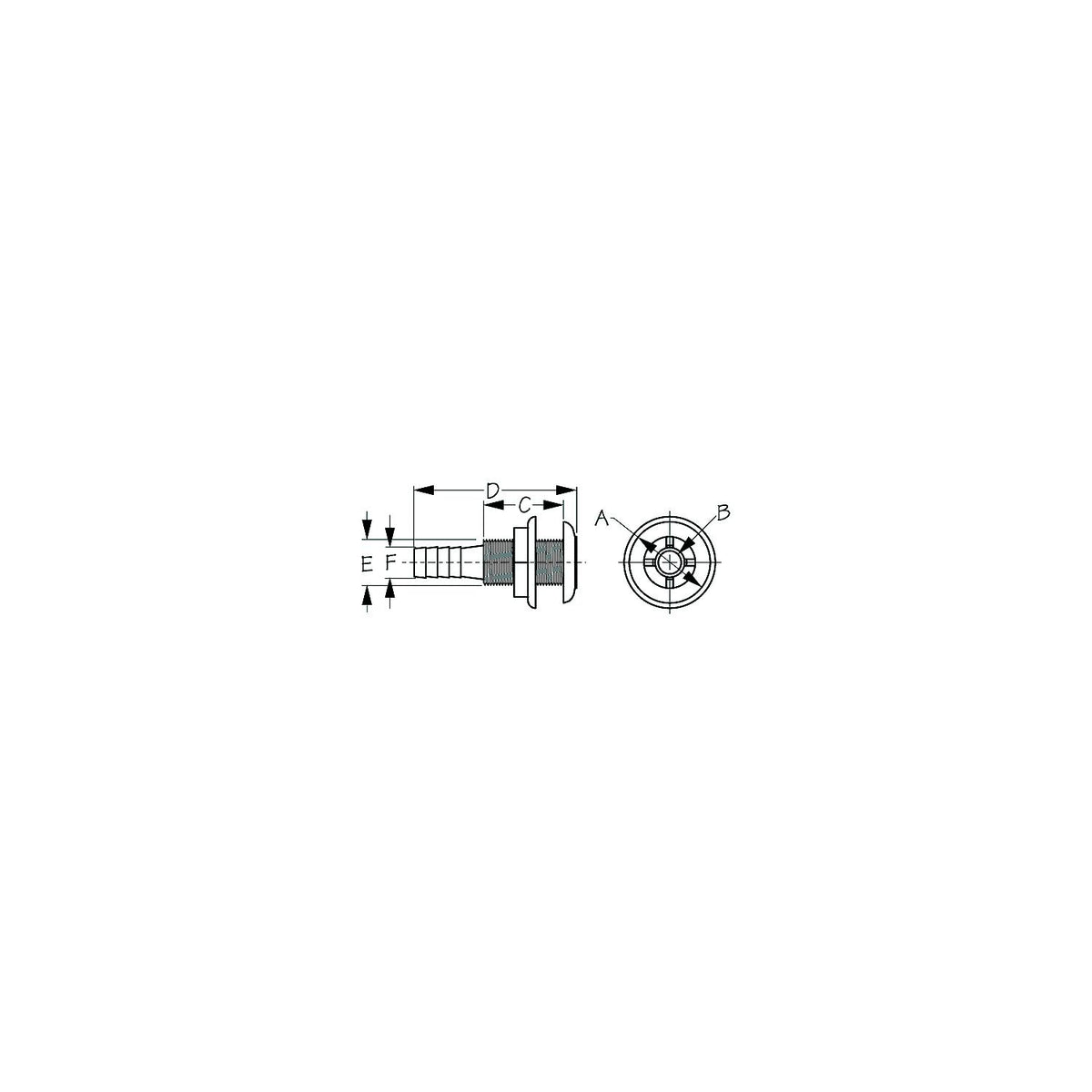 Thru-Hull Fitting 3/4" -Modern Boat Sales & Service