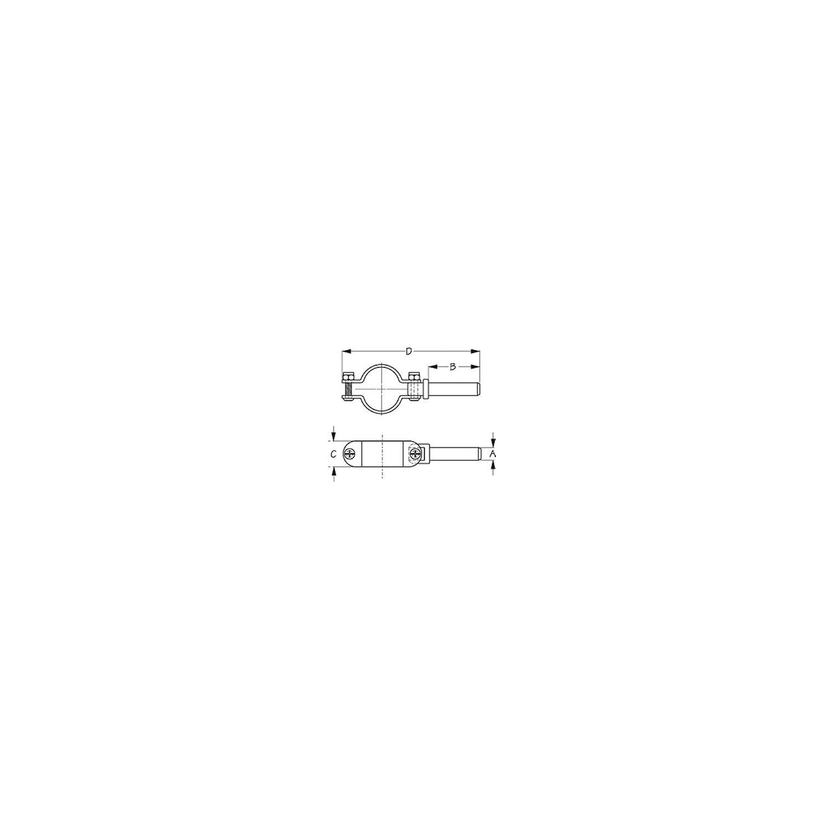 Zinc Plated Steel Clamp-On Oar Lock, Pair, 1/2" Shaft Default Title -Modern Boat Sales & Service