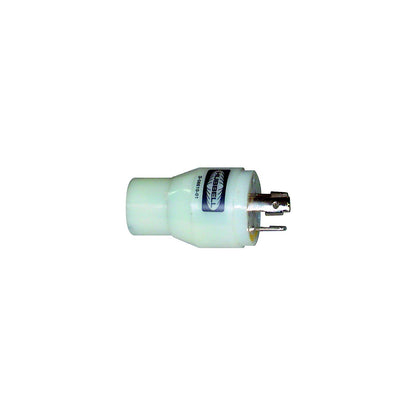Hubbell HBL31CM29 White 15A/20A 125V Straight Blade Female to 30A 125V Twist Lock Male Adapter -Modern Boat Sales & Service