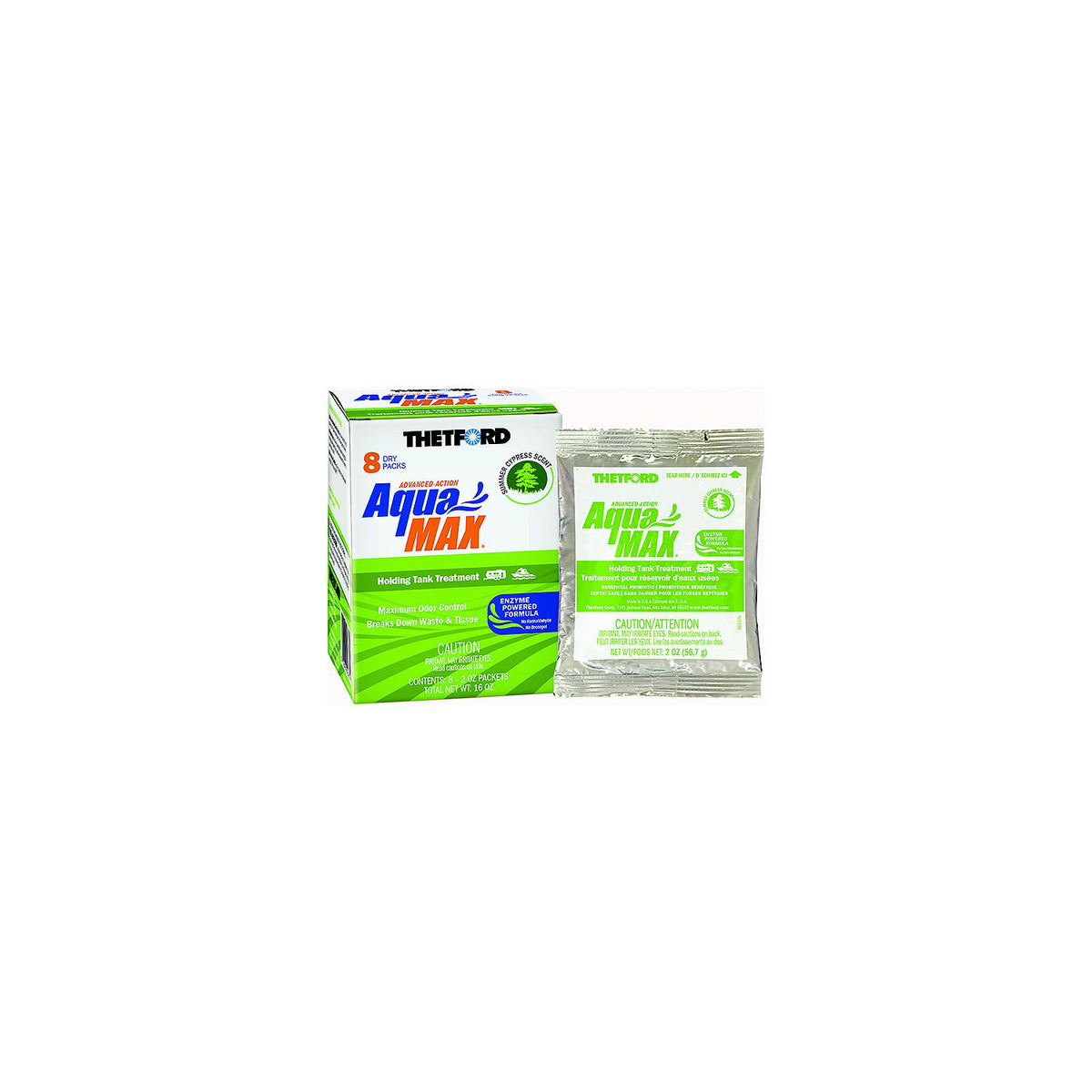 Thetford 96674 AquamaxÂ® Holding Tank Treatment, 8-Pack 2oz Dry Packets, Summer Cypress Sent Default Title -Modern Boat Sales & Service