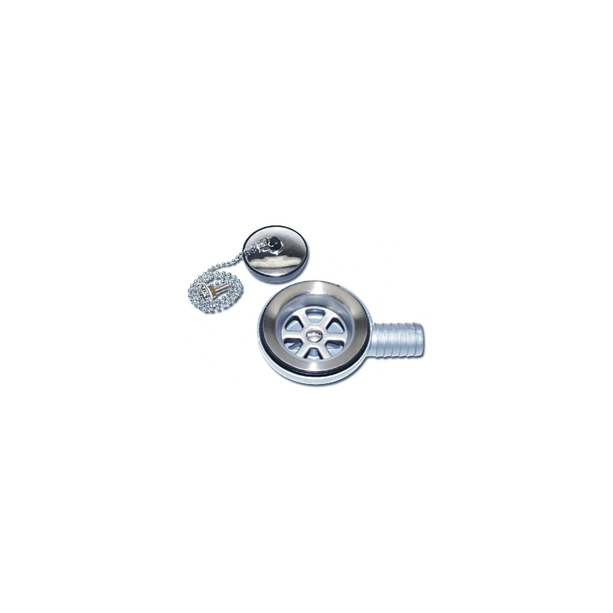 Scandvik 10306 Sink Drain With Stopper Fits 2-1/16" Drain Hole With a 1" Hose Barb Outlet -Modern Boat Sales & Service