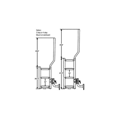 Quality Mark 28803 Bow Step, 4 Step Ladder -Modern Boat Sales & Service
