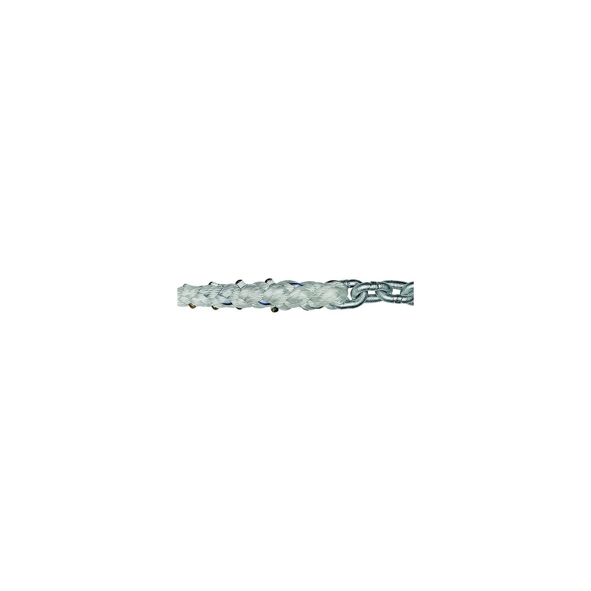Titan Chain CAR8P12150H1415 Eight Strand Anchor Rode, 1/2" x 150' Line, 1/4" x 15' Chain -Modern Boat Sales & Service
