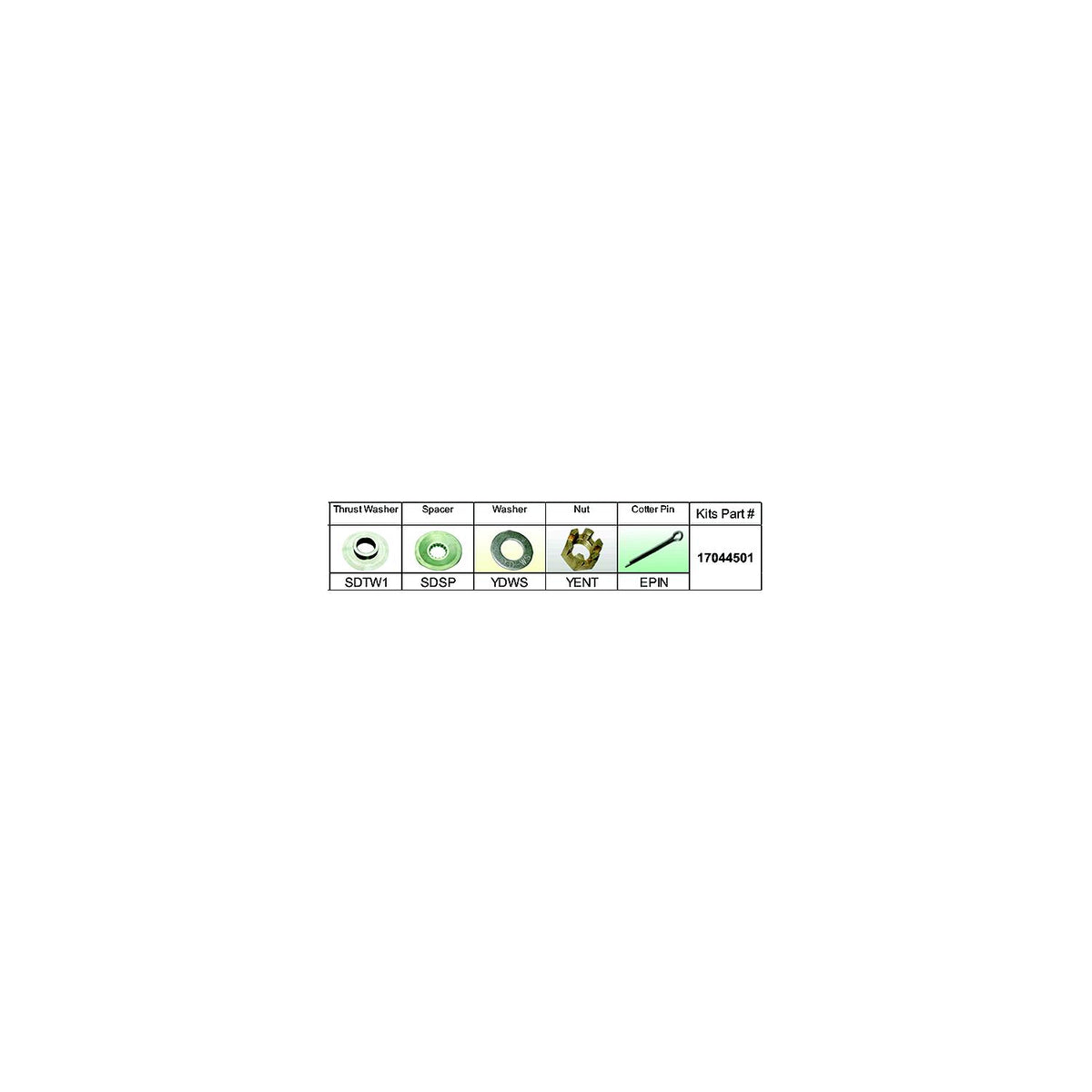 Solas 17011501 Fixed Hub Prop Hardware Kit - Suzuki, Type D -Modern Boat Sales & Service