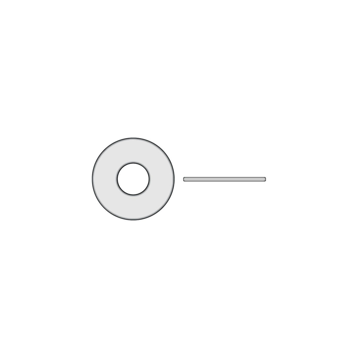 Nylon Flat Washer #6, 0.32" Thick, OD 3/8" -Modern Boat Sales & Service