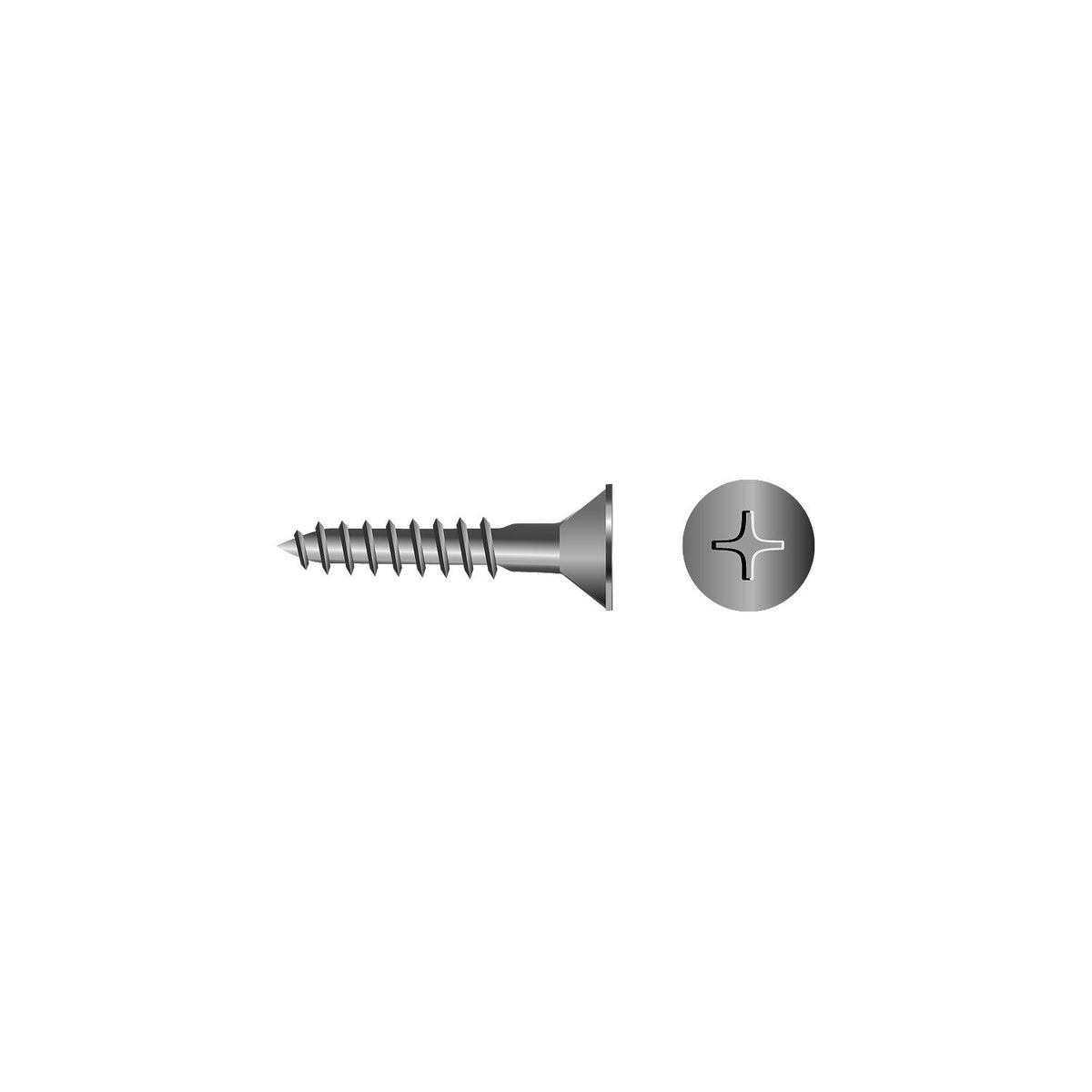 Phillips Wood Screw - Flat Head, #8 x 3/4" -Modern Boat Sales & Service