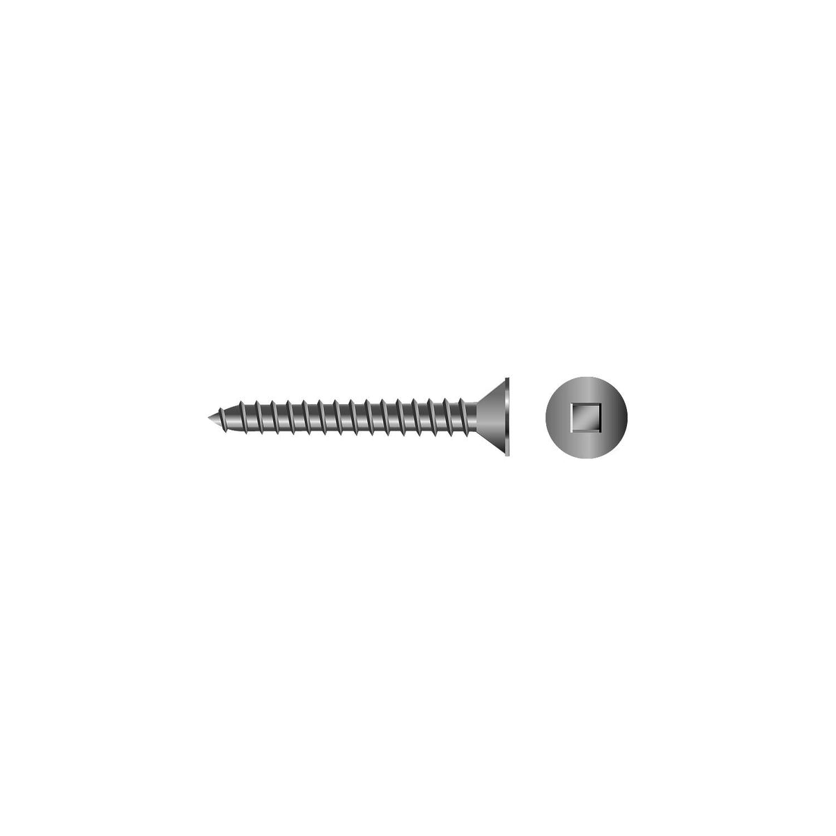 Square Tapping Screw - Flat Head,#10 x 1-1/2" -Modern Boat Sales & Service