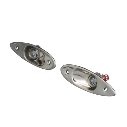 Seachoice 02151 Stainless Steel LED Side Light, Boat Navigation, 1 Red Light, 1 Green Light Default Title -Modern Boat Sales & Service