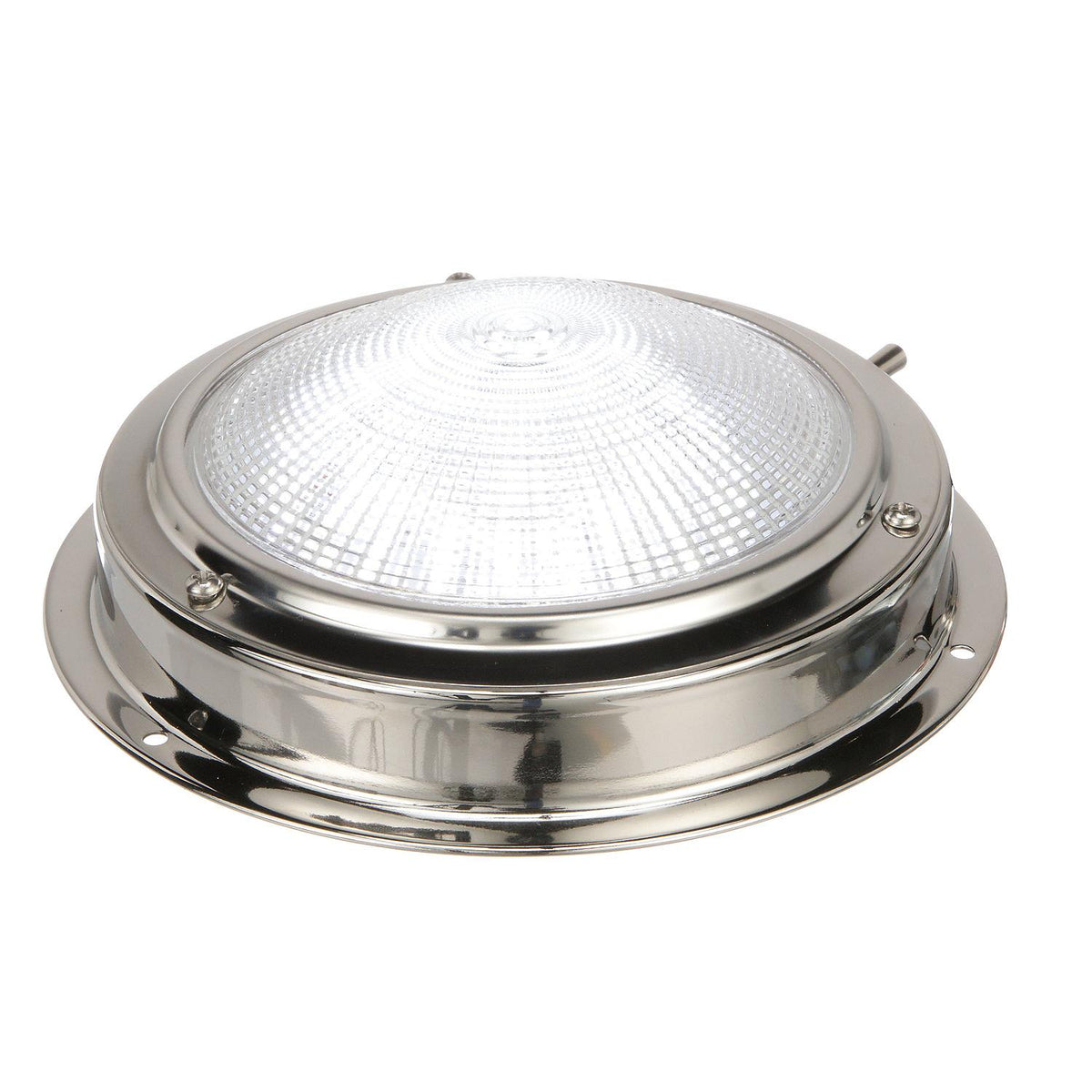 Seachoice LED Surface-Mount Dome Light, Bright White, Stainless Steel Flange, 5 in. Diameter Default Title -Modern Boat Sales & Service
